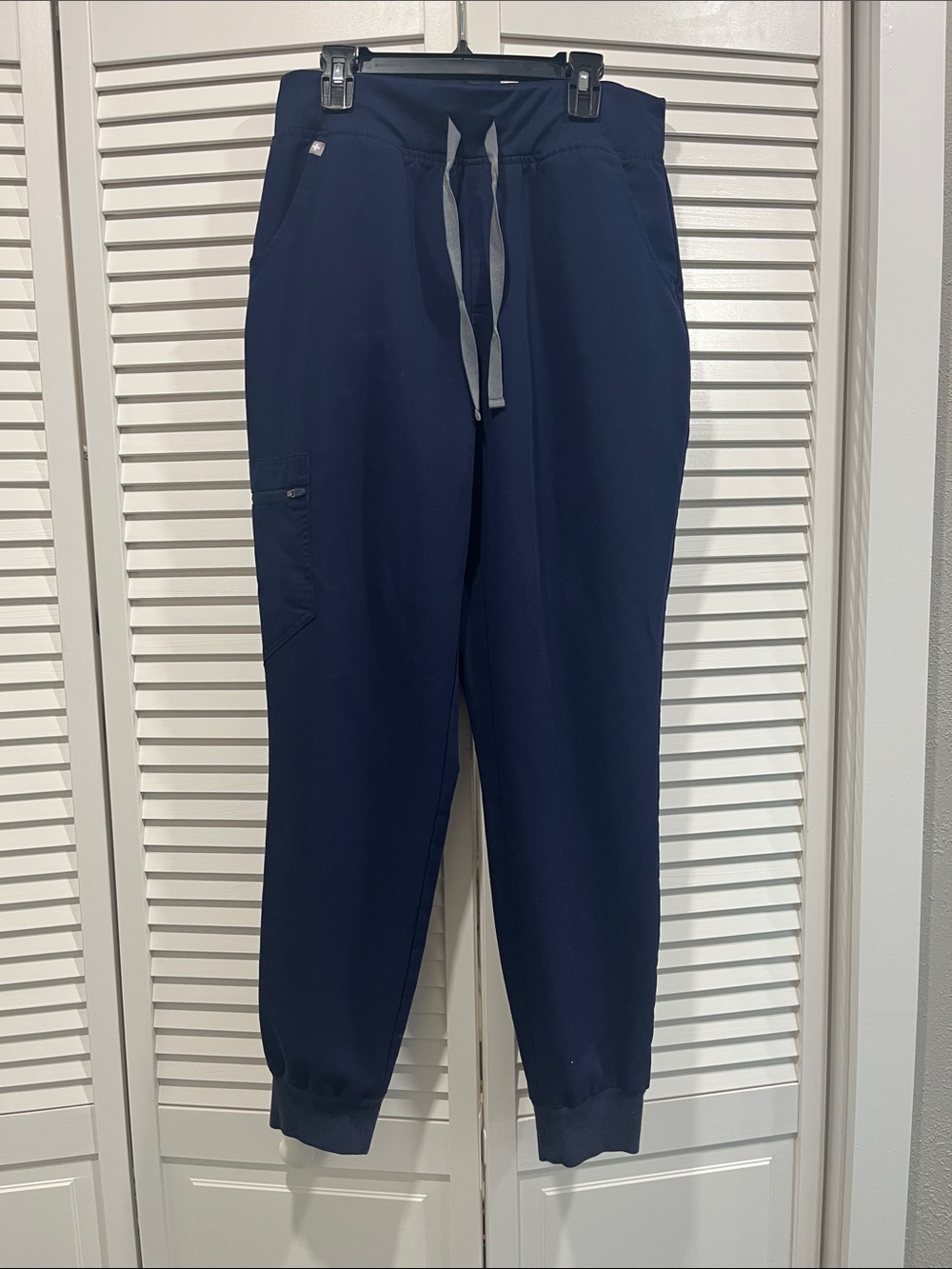 Figs Navy Drawstring Jogger Jumpsuit